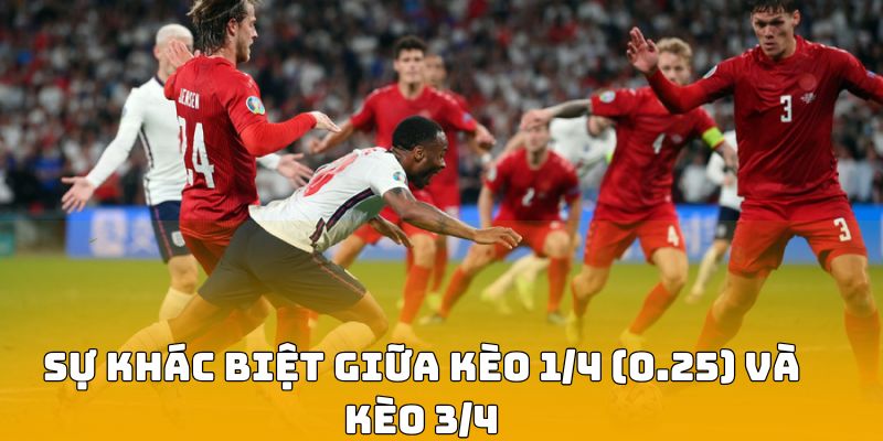 sự khác biệt giữa kèo 1/4 (0.25), Kèo 3/4